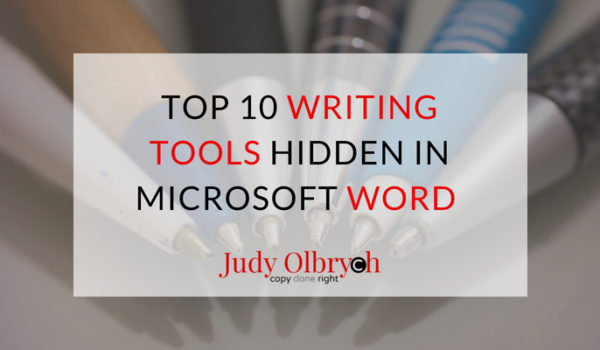 Top 10 Writing Tools MS Word