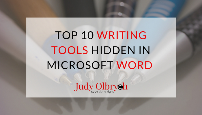 Top 10 Writing Tools MS Word