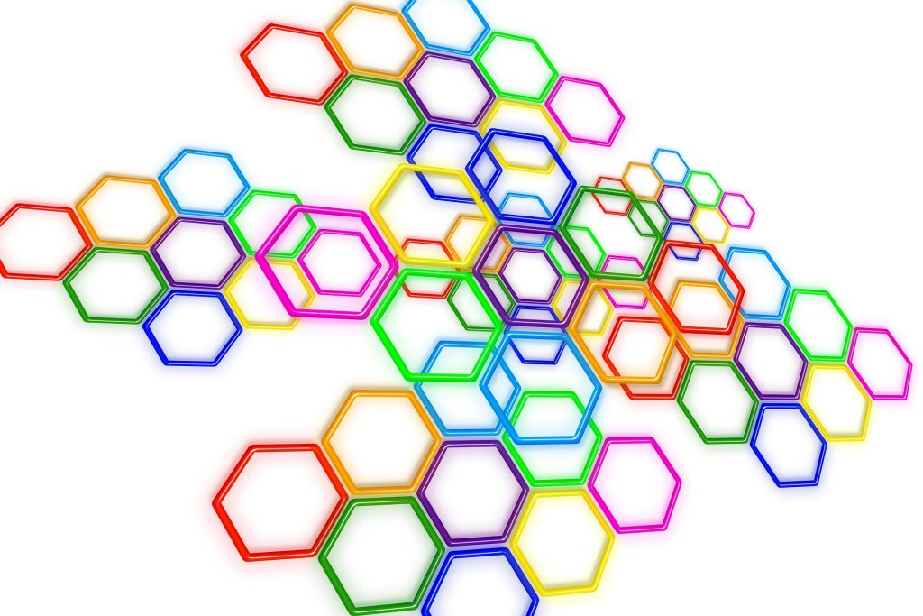honeycomb pattern - interconnected 


